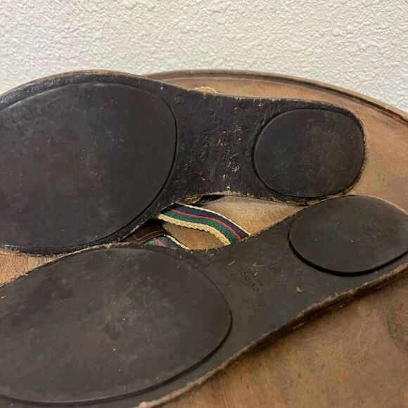 Gucci Interlocking G Logo Leather Flip Flops Women’s 38 US 8 1/2 - Picture 5 of 6